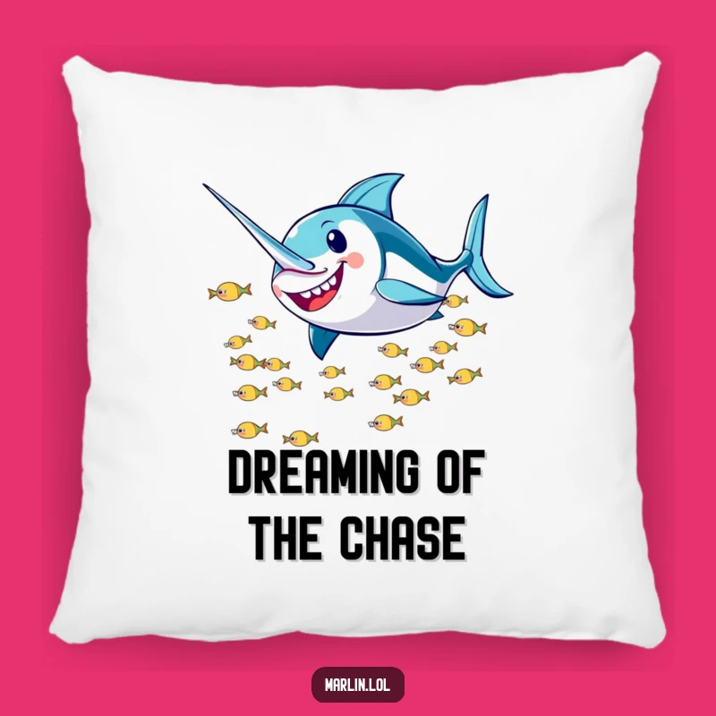 Funny Marlin Zoom Pillow: Comfy Cushion with Speedy Ocean Humor, Sweet Gift!