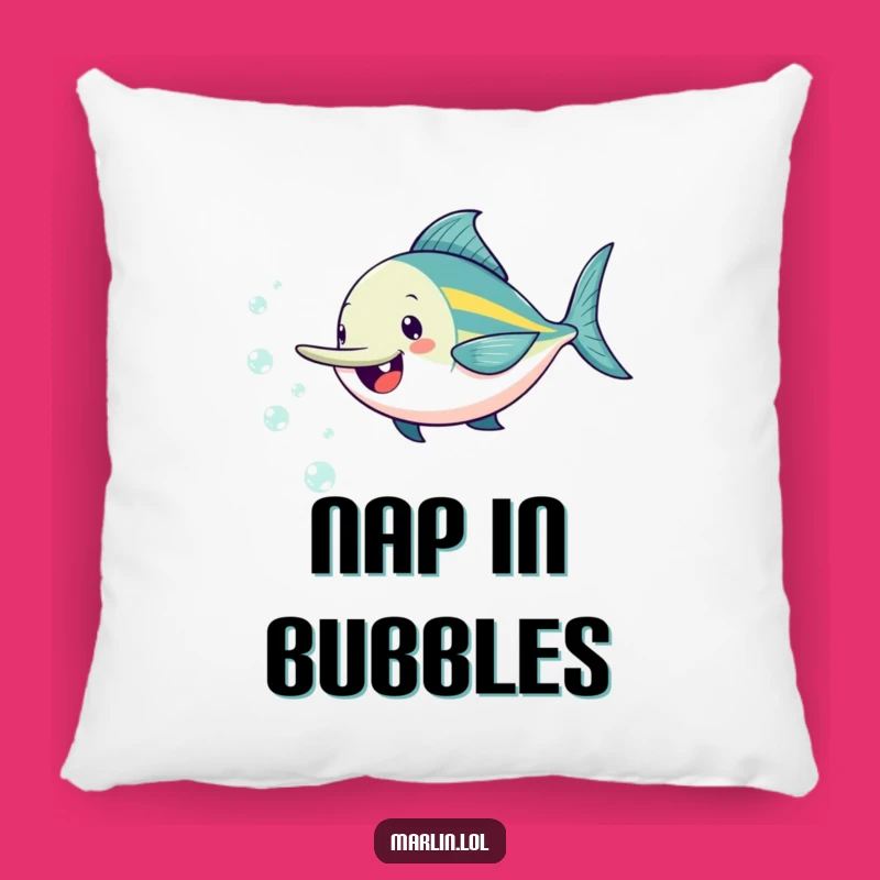 Funny Marlin Bubble Pillow: Soft & Cheerful Comfort