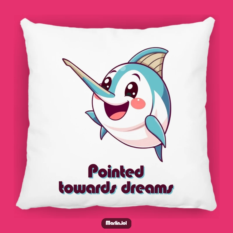 Funny Excited Marlin Pillow: Comfy Cushion with Bold Humor, Sweet Gift!