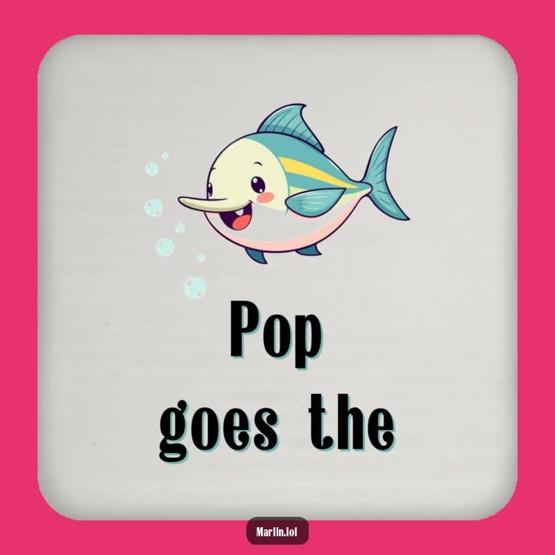 Funny Marlin Bubble Coaster: Splash of Playfulness for Tables