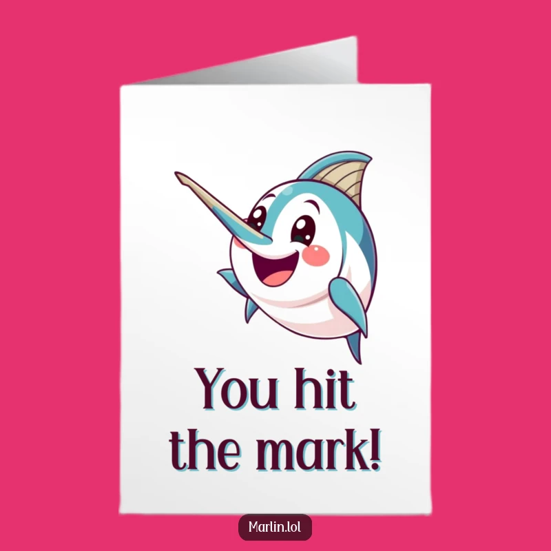 Free Printable Congrats Card: Marlin's Victorious Point, Hilarious Downloadable Gift!
