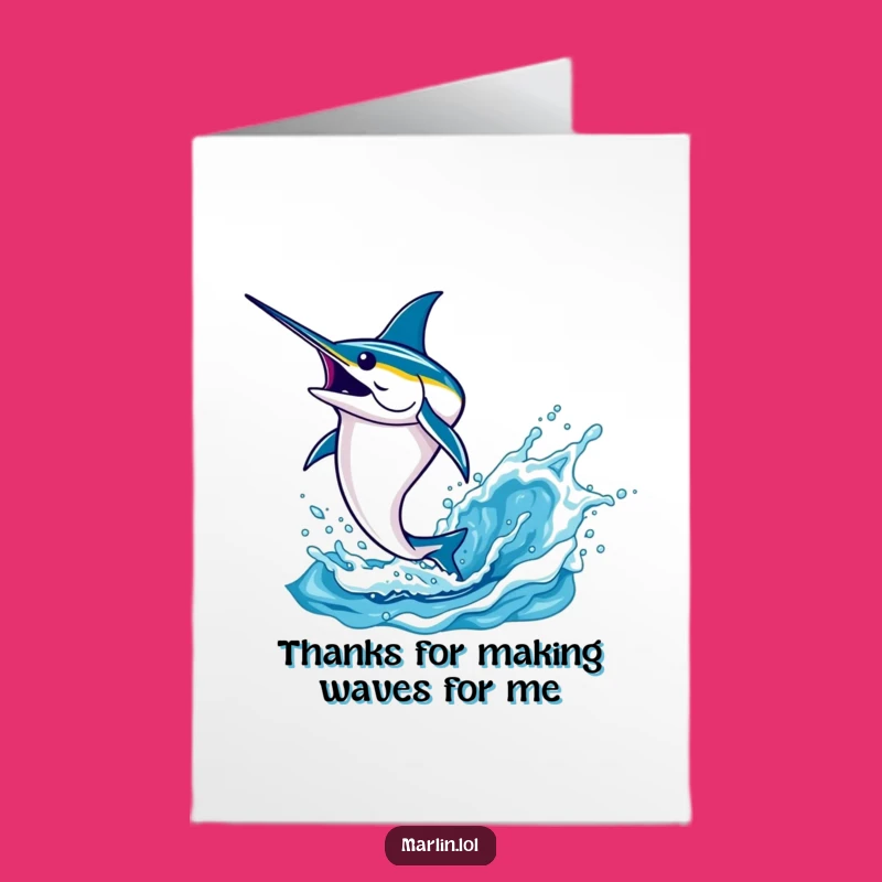 Free Printable Thank You Card: Marlin's Splash - Funny Downloadable Gift