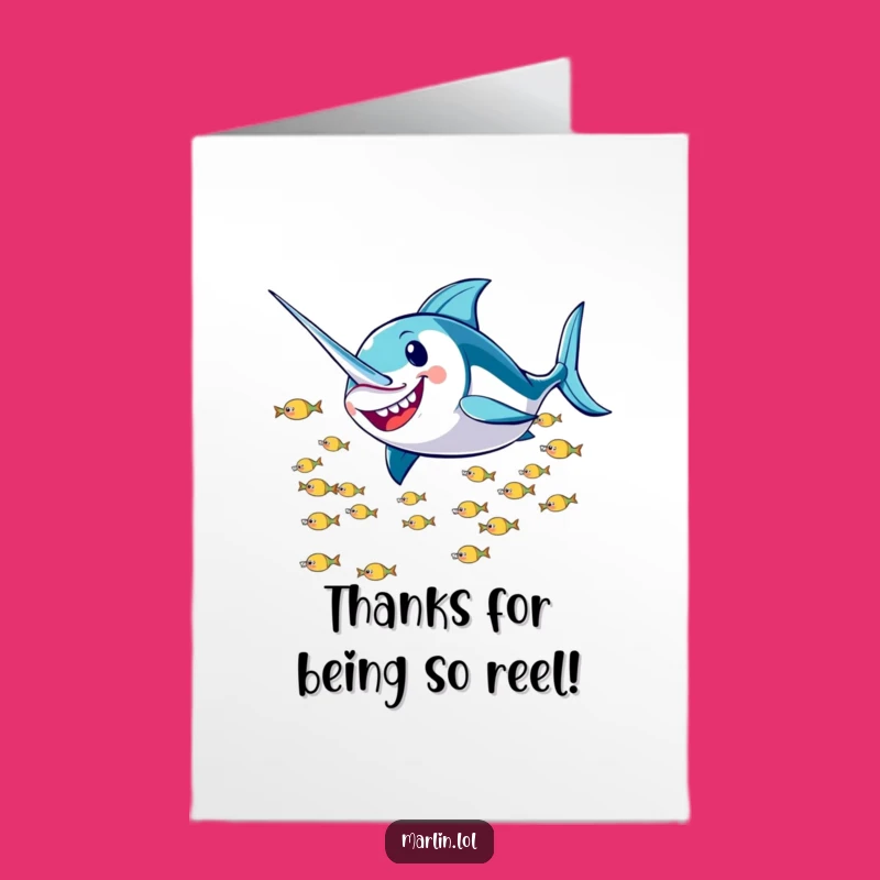 Free Printable Thank You Card: Marlin's Speedy Gratitude, Your Funny Downloadable Gift!